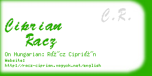 ciprian racz business card